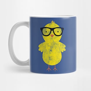 Vintage Yellow Hipster Duckling Mug